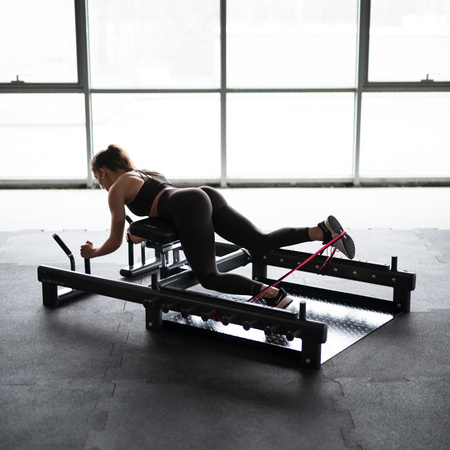 PHT25 PLATFORMA DO ĆWICZEŃ MIĘŚNI POŚLADKÓW HIP THRUST I MARTWEGO CIĄGU COMMERCIAL HMS