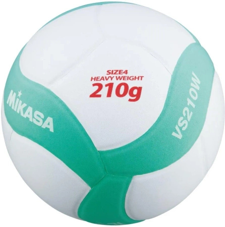 Piłka siatkowa Mikasa VS210W biało - zielona r. 4