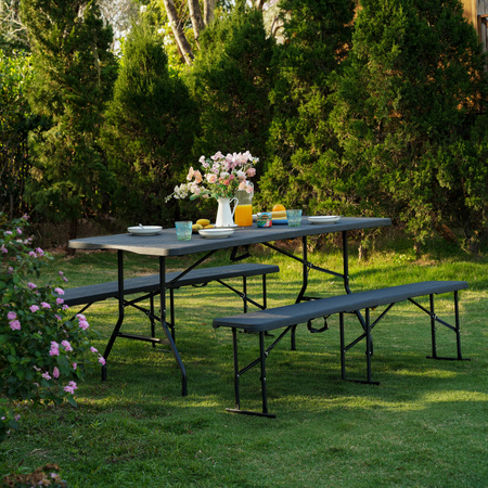 NC1618 STÓŁ TURYSTYCZNY 180 CM ANTRACYT NILS CAMP