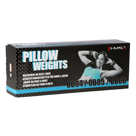 OB06 BLACK OBCIĄŻNIKI DO ĆWICZEŃ NA KOSTKI I NADGARSTKI 2 x 3 KG HMS