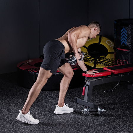 STC21 SZTANGIELKI REGULOWANE W WALIZCE CHROMOWANE 20KG HMS