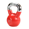 KTC06 RED KETTLEBELL ŻELIWNY POKRYTY WINYLEM Z CHROMOWANYM UCHWYTEM HMS