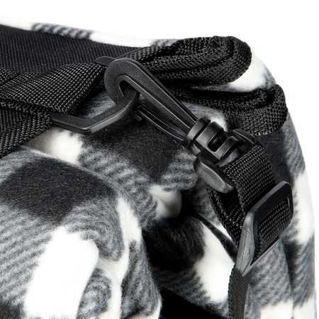 NC2311 KOC PIKNIKOWY BIAŁO-CZARNY 200x200 CM PE + ALU NILS CAMP