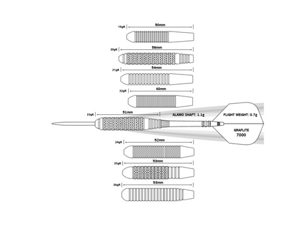 Rzutki Harrows BLACK ARROW Steeltip