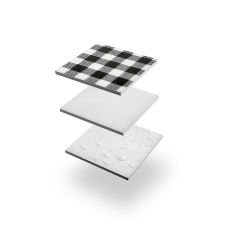 NC2311 KOC PIKNIKOWY BIAŁO-CZARNY 200x200 CM PE + ALU NILS CAMP