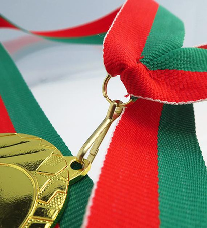 Wstążka zielono-czerwona 11 mm