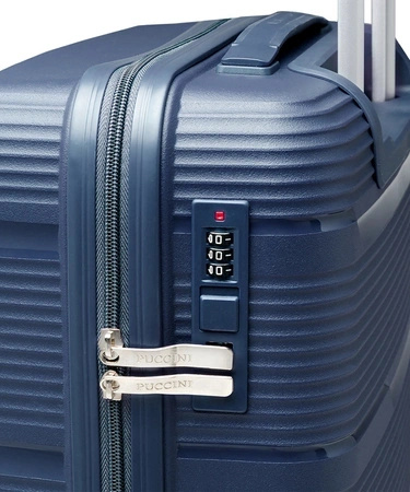 Średnia walizka Puccini Casablanca granatowa
