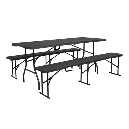 NC1618 STÓŁ TURYSTYCZNY 180 CM ANTRACYT NILS CAMP