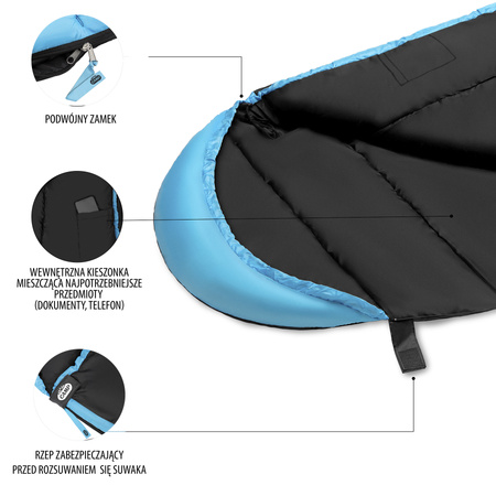 NC2012 CZARNO-NIEBIESKI ŚPIWÓR NILS CAMP