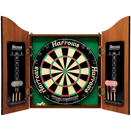 Zestaw w szafce Harrows Pro’s Choice / tarcza Official Competition + rzutki