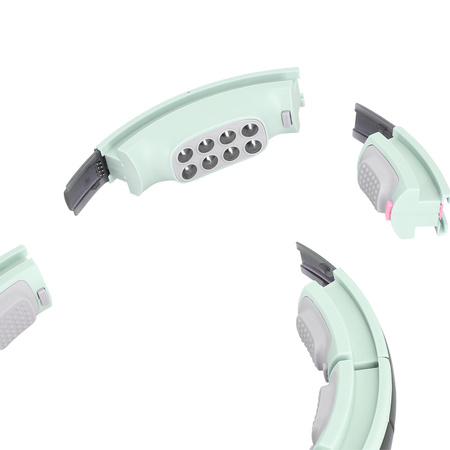 ZESTAW HULA HOP MAGNETYCZNY GREEN HHM13 Z LICZNIKIEM HMS + PAS WYSZCZUPLAJĄCY BR163 RED