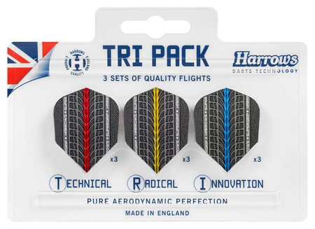 Piórka Harrows TRI PACK Supergrip 3x3