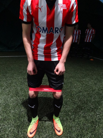 Guma fitness CZERWONA średni opór