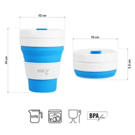 Kubek silikonowy składany NILS NC4103 