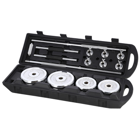 STC50 SZTANGIELKI REGULOWANE W WALIZCE CHROMOWANE 50KG HMS