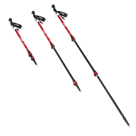 TK8601 RED KIJE TREKKINGOWE ALUMINIOWE NILS