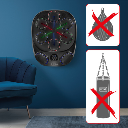 TB10 ELEKTRONICZNA TARCZA BOKSERSKA BLUETOOTH Z MUZYKĄ I RĘKAWICAMI BATERIA 4000MAH HMS