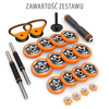 SGZ215 (2 CZĘŚCI) PRO SET 6W1 ZESTAW CIĘŻARÓW OGUMOWANE 15KG HMS