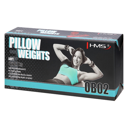 OB02 RED OBCIĄŻNIKI DO ĆWICZEŃ NA KOSTKI I NADGARSTKI 2 x 0.7 KG HMS