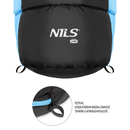 NC2012 CZARNO-NIEBIESKI ŚPIWÓR NILS CAMP