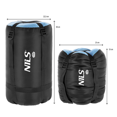 NC2012 CZARNO-NIEBIESKI ŚPIWÓR NILS CAMP