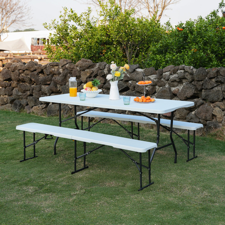 NC1618 STÓŁ TURYSTYCZNY 180 CM BIAŁY NILS CAMP