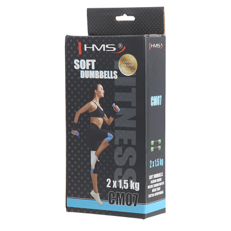 CM07 ZIELONY CIĘŻARKI MIĘKKIE 2 x 1.5 KG HMS