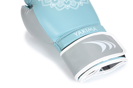Rękawice kobiece MANDALA WHITE/BLUE 8 oz