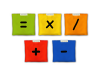 Zestaw woreczków - znaki matematyczne