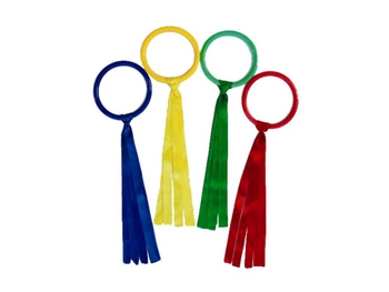 Obręcz gimnastyczna z wstążkami 8 szt