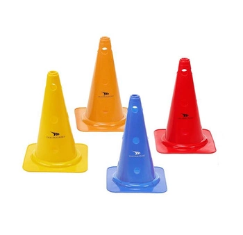 Pachołek wysoki z otworami, dziurami 38 cm Czerwony