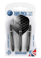 Harrows Twin Pack shafty Supergrip + piórka Paragon (black/silver)