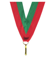 Wstążka zielono-czerwona 11 mm