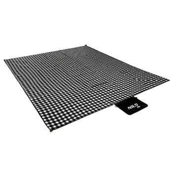 NC2311 KOC PIKNIKOWY BIAŁO-CZARNY 200x200 CM PE + ALU NILS CAMP