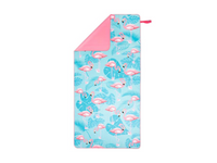 NCR14 FLAMINGI RĘCZNIK Z MIKROFIBRY 160X80 cm NILS CAMP