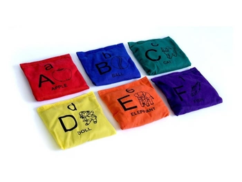 Woreczki gimnastyczne 26 szt. Alfabet i obrazki