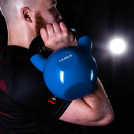 KNV06 BLUE KETTLEBELL ŻELIWNY POKRYTY WINYLEM HMS