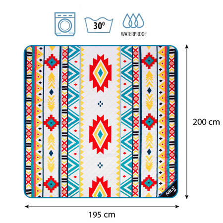 NC8022 AZTEK KOC PIKNIKOWY 195X200 CM NILS CAMP